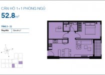 Thiết kế căn hộ 52.8 m2