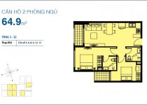 Thiết kế căn hộ 64.9 m2