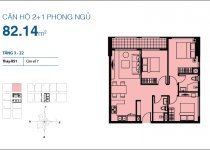 Thiết kế căn hộ 82.14 m2