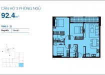 Thiết kế căn hộ 92.4 m2