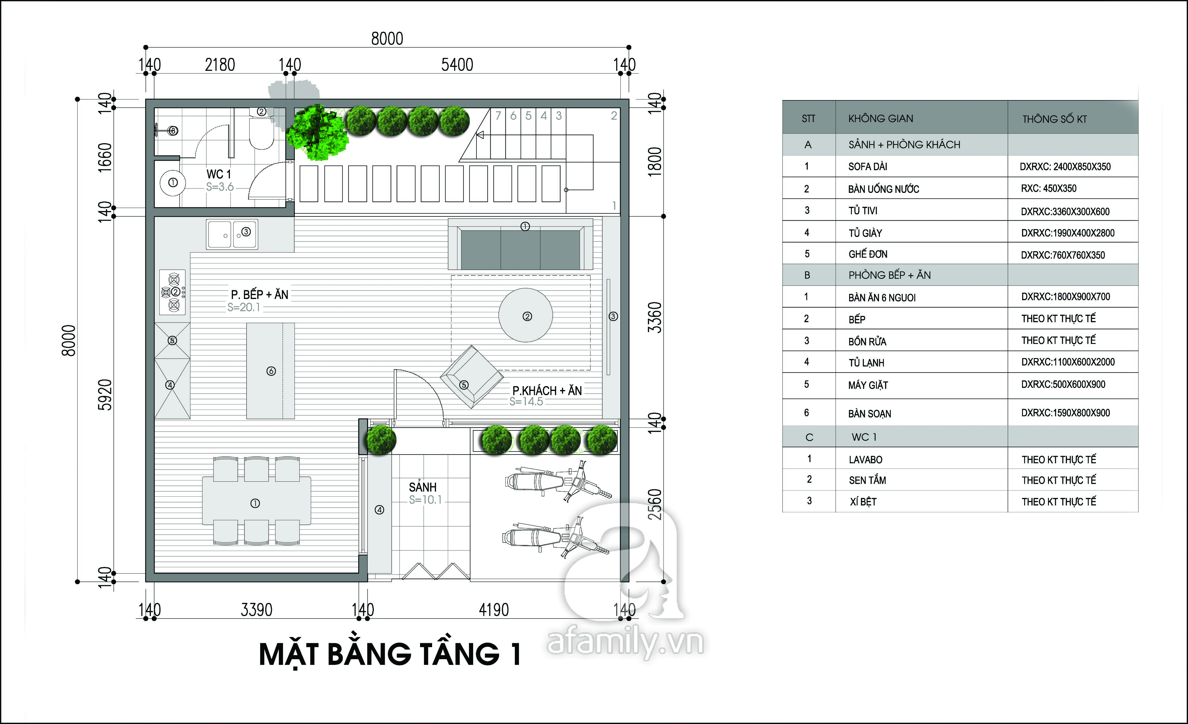 Tư vấn thiết kế nhà phố hiện đại, trẻ trung với diện tích 64m2.