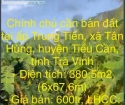 Chính chủ cần bán đất ấpTrung Tiến, xã Tân Hùng, huyện Tiểu Cần, tỉnh Trà Vinh