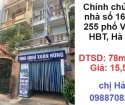 ⭐Chính chủ bán nhà số 16 ngõ 255 phố Vọng, HBT, Hà Nội; 15,5 tỷ; 0988708286