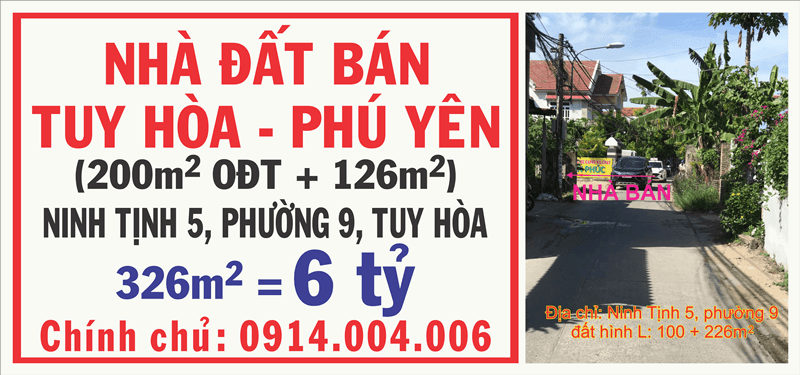 Chính chủ bán nhà đất khu phố Ninh Tịnh 5, Phường 9, TP. Tuy Hòa, Tỉnh Phú Yên - Ảnh 2