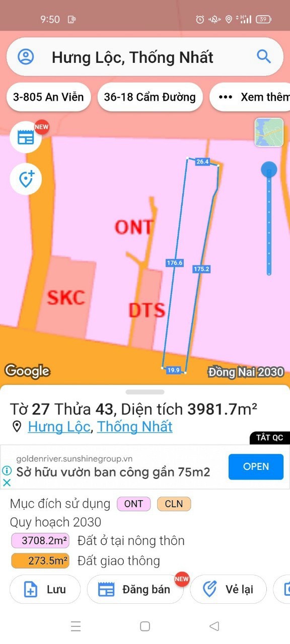 Bán 3981,7m2 đất xã Hưng Lộc, huyện Thống Nhất SHR chỉ 25 tỷ. Lh:0933513850 - Ảnh 8