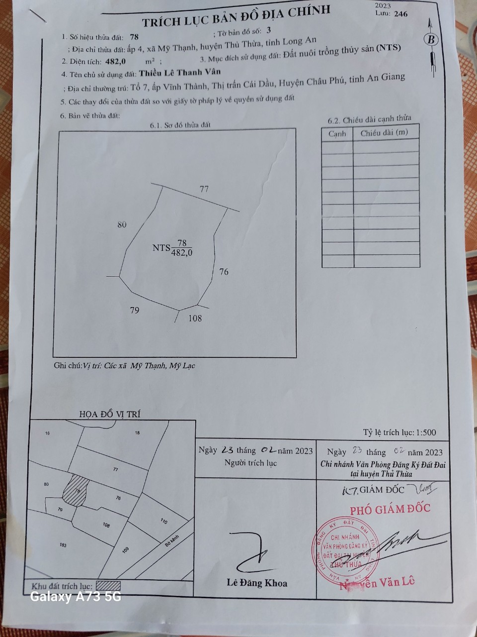 Bán 1.000m2 thổ cư tại ấp 4, xã Mỹ Thạnh, Thủ Thừa, Long An. SHR 2,6 tỷ. Lh:0988982408 - Ảnh 2