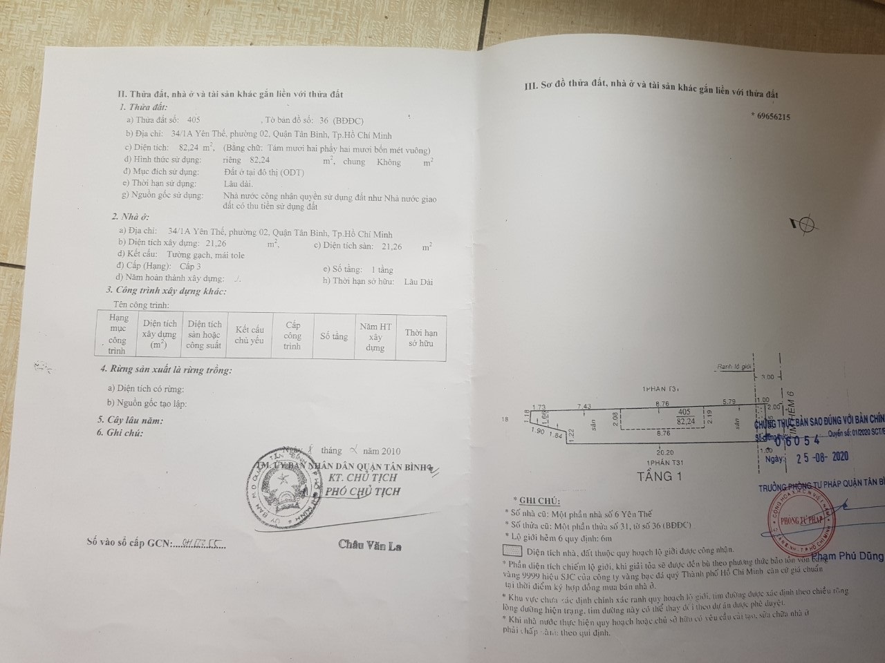 Chính chủ bán gấp đất 34/1A Yên Thế khu sân bay, hẻm xe hơi 4x 20m, P2, Tân Bình. - Ảnh 3