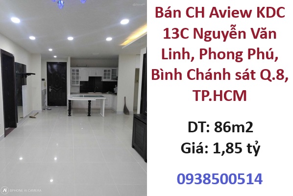 ✨Bán CH Aview KDC 13C Nguyễn Văn Linh, Phong Phú, Bình Chánh sát Q.8, TP.HCM, 2PN, đã có sổ; 1,85 tỷ - Ảnh chính
