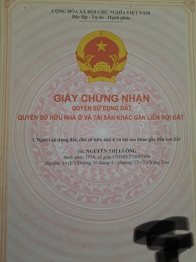 CẦN BÁN GẤP CĂN NHÀ CẤP 4 TẠI PHƯỜNG 12 - TP. VŨNG TÀU - Ảnh 2