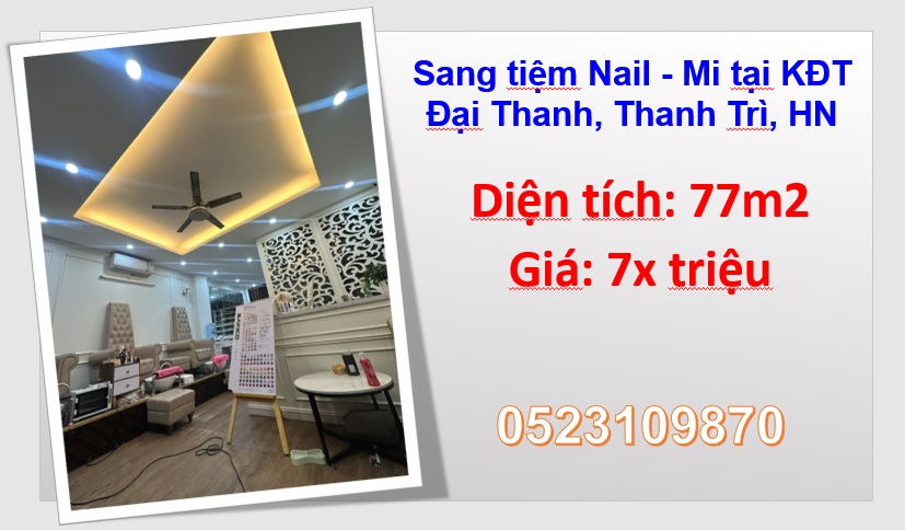✔️Sang tiệm Nail - Mi tại KĐT Đại Thanh, Thanh Trì, HN; 0523109870 - Ảnh chính