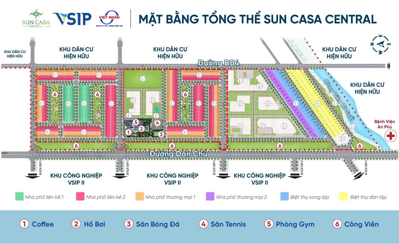 CHUYÊN MUA BÁN ,CHO THUÊ NHÀ Sun Casa Central Tại VSIP 2 - BÌNH DƯƠNG - Ảnh 2