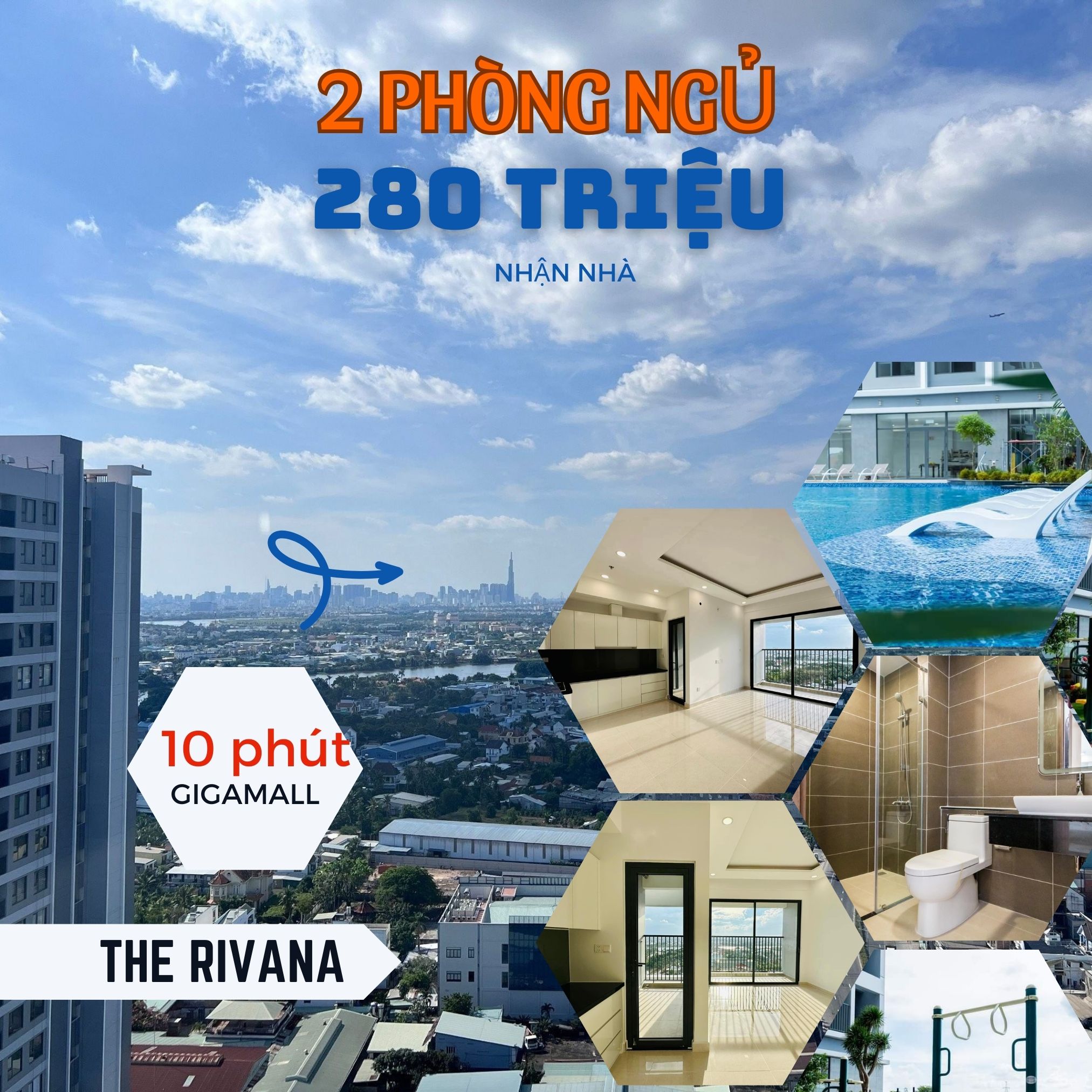 Căn hộ The Rivana thanh toán 290 triệu 2pn,nhận nhà mới, giá chủ đầu tư, thanh toán giãn, cách - Ảnh chính