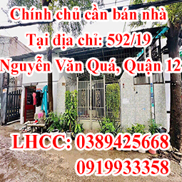 Chính chủ cần bán nhà tại địa chỉ: 592/19 Nguyễn Văn Quá, Quận 12 - Ảnh chính