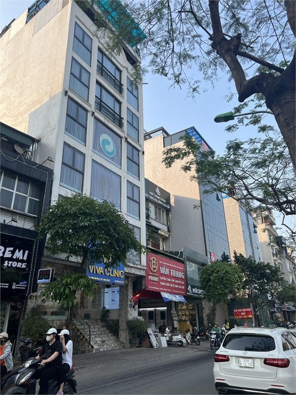 Bán Toà nhà văn phòng 9 tầng  mặt phố sát Hoàng Quốc Việt, Cầu Giấy, vỉa hè rộng ô tô 2 chiều, DT - Ảnh chính
