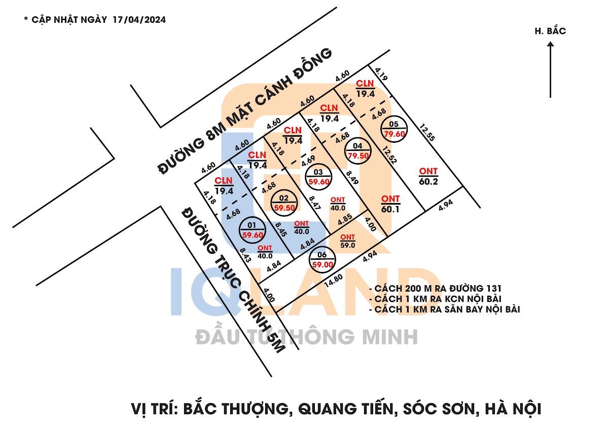 Bán đất bìa làng 8m tại Bắc Thượng-Quang Tiến-SS giá chỉ nhú 1 tỷ được 60m bao sang tên ngay - Ảnh chính