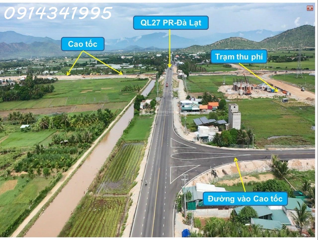 Nút giao cao tốc Cam Lâm Vĩnh Hảo. Mặt QL27A, 20x50m sân bay Thành Sơn 5km, QL1 6km - Ảnh 1