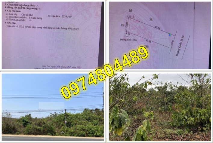 ⭐Chính chủ cần bán lô đất vị trí đẹp tại xã Hòa Phú, Chư Păh, Gia Lai; nhỉnh 1 tỷ; 0974804489 - Ảnh chính