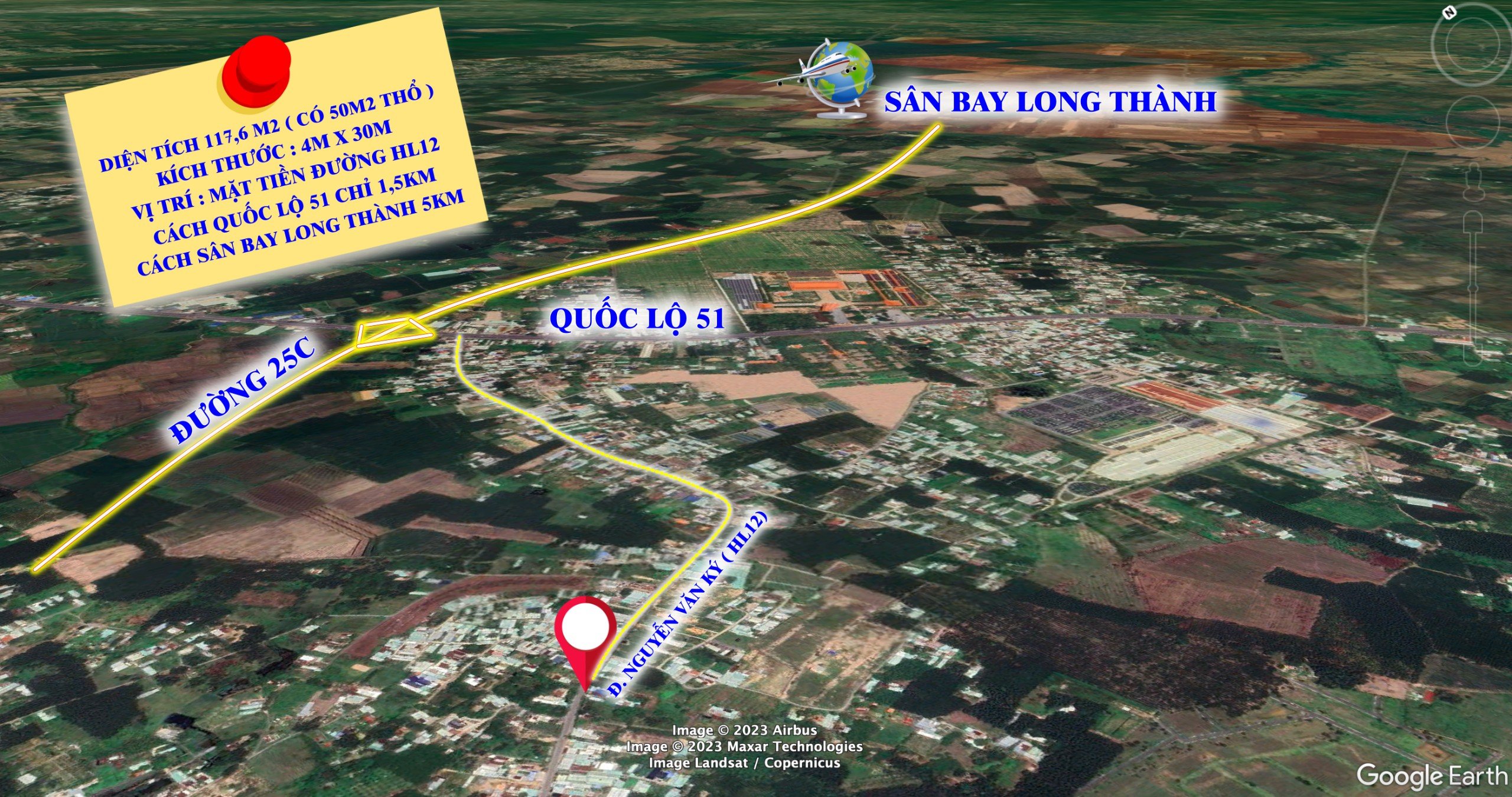 Bán gấp nền đất 117m2 Mặt tiền đường Hương Lộ 12 (HL12) xã Long Phước, Long Thành Đồng Nai. - Ảnh 4