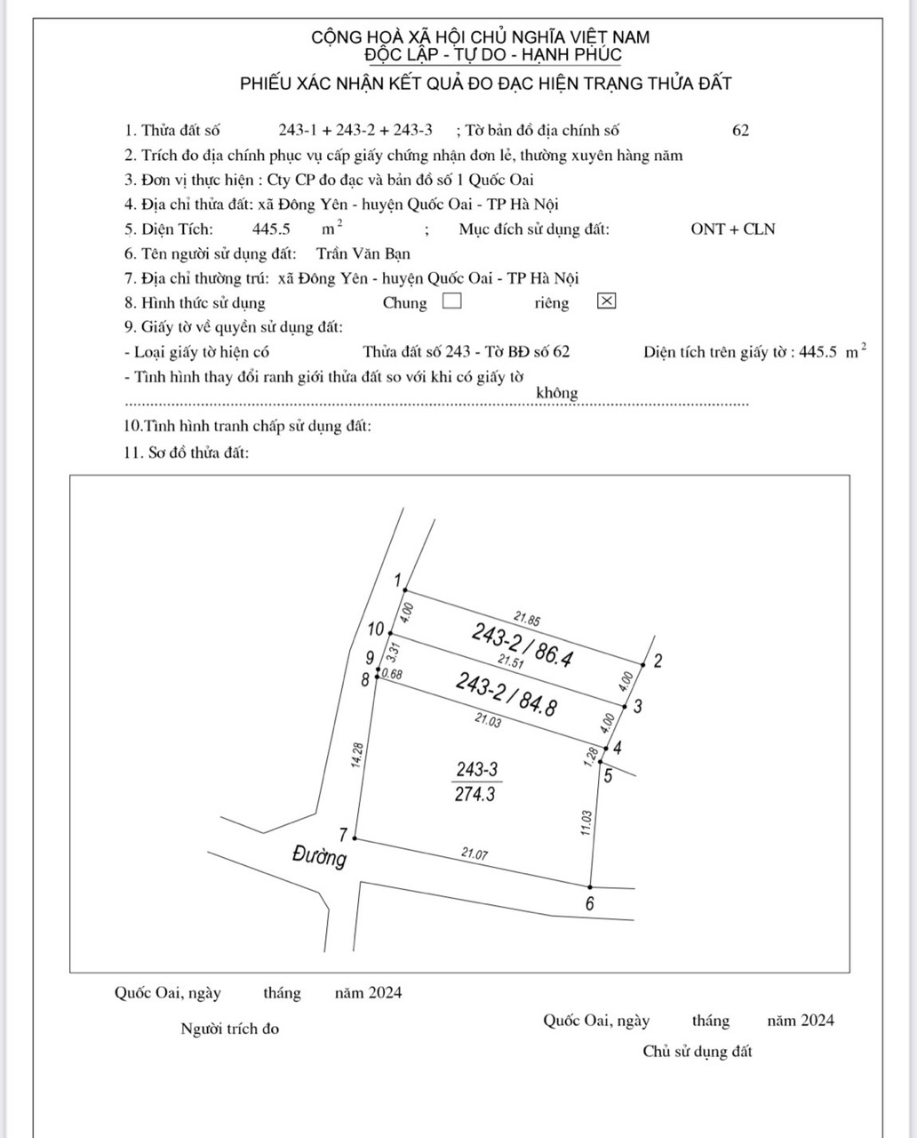 CHÍNH CHỦ CẦN BÁN LÔ ĐẤT ĐẸP - xã Đông Yên- Huyện Quốc Oai- TP Hà Nội - Ảnh 1