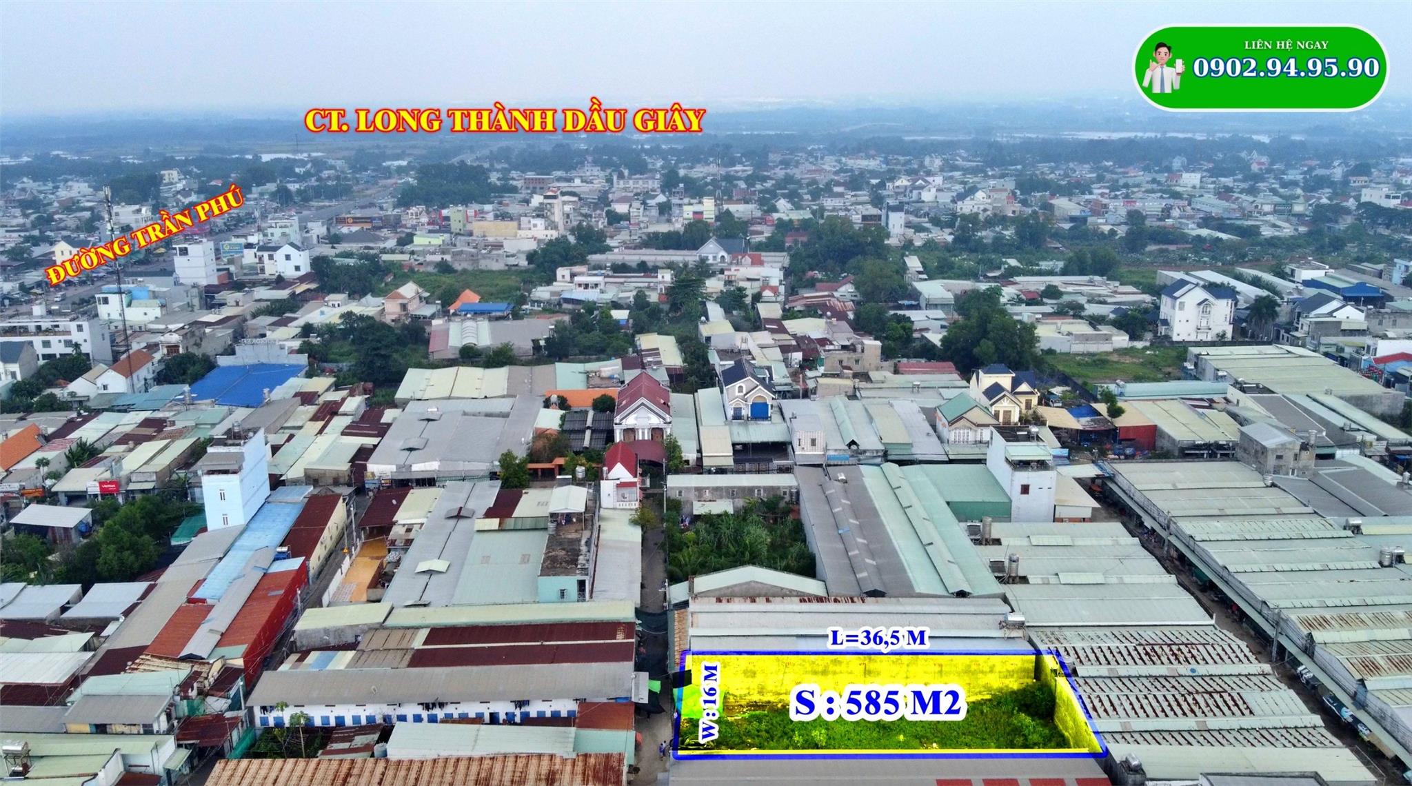 Cần Bán thửa đất Nhơn Trạch 585m2 có sẵn 200m2 Thổ Cư nằm sau đường Trần Phú Bến Cam xã Phước Thiền - Ảnh 4