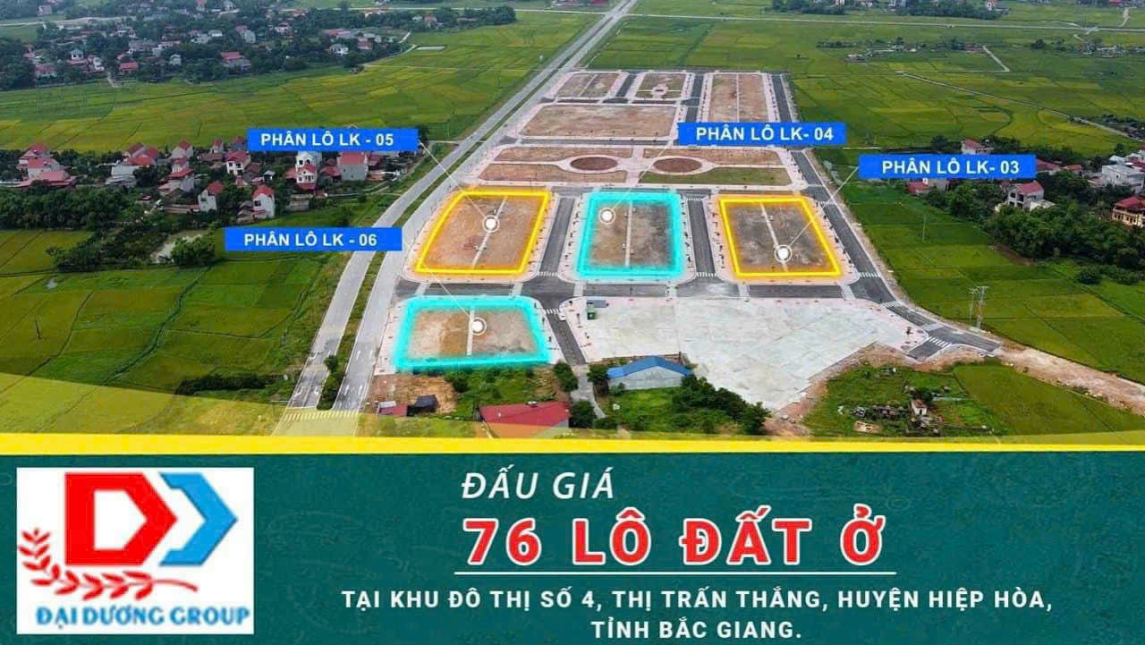 Đấu giá Khu dân cư số 4- TT Thắng- Hiệp Hoà- BG giá F0 - Ảnh chính