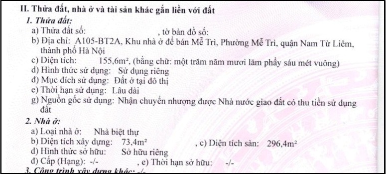 💥Cho thuê tầng 3 căn biệt thự làm VP tại Mễ Trì, NTL, HN, 7tr/th; 0988570064 - Ảnh chính