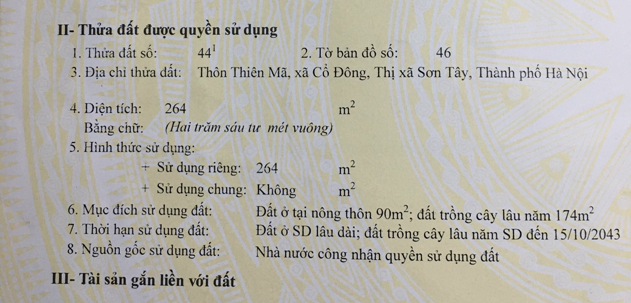 Chính Chủ Cần Bán Lô Đấtthị xã Sơn Tây Hà Nội - Ảnh 3