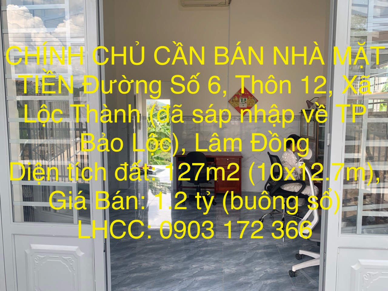CẦN BÁN NHÀ CHÍNH CHỦ MẶT TIỀN Đường Số 6, Thôn 12, Xã Lộc Thành (đã sáp nhập về TP Bảo Lộc), Lâm - Ảnh chính