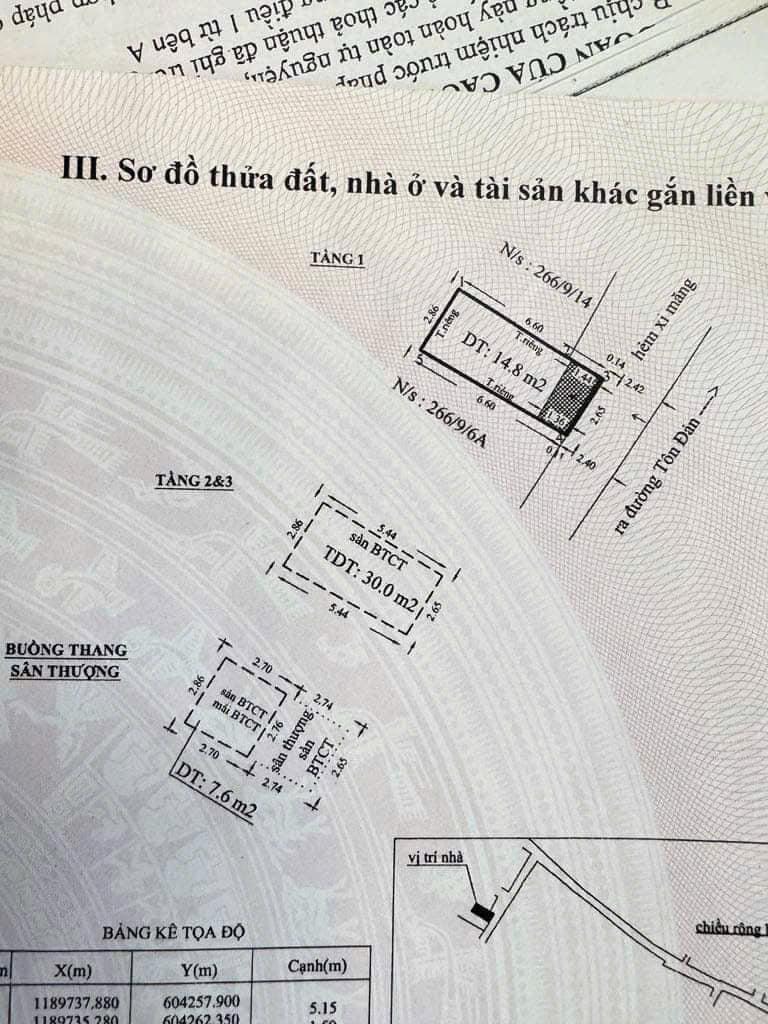 Nhà hẻm 266/9 Tôn Đản P4Q4HCM 18.5m 1 trệt 1 lửng 2 lầu 1ST. SHR 2.7 tỷ. Lh:0854049979 - Ảnh 4