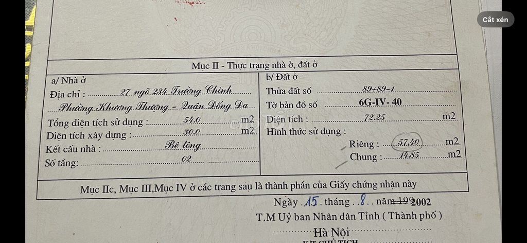 Chính chủ Bán nhà số 27 ngõ 234 Trường Chinh, Q Đống Đa, Hà Nội. - Ảnh 4