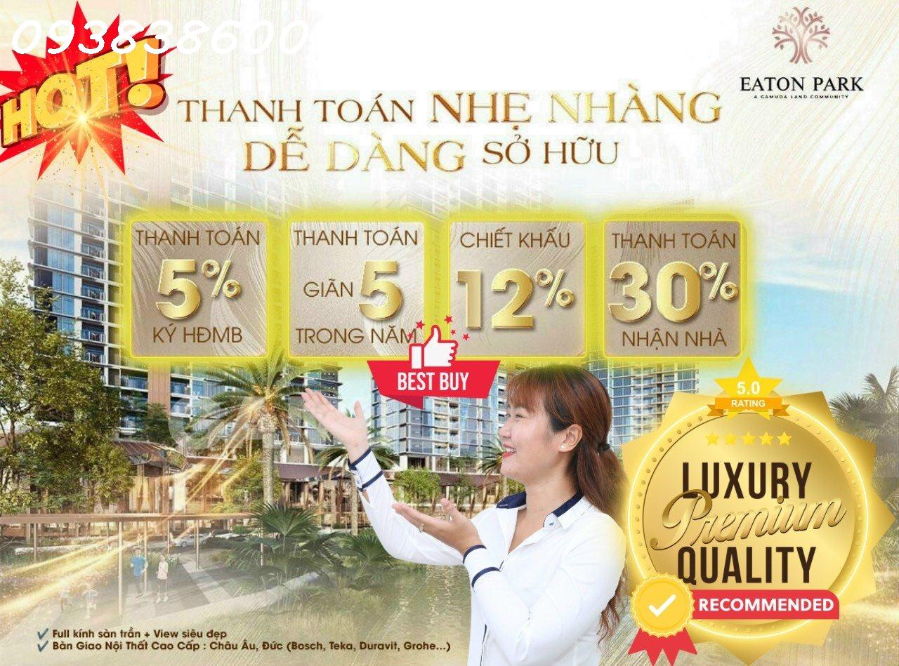 Chiết khấu mạnh 12% - CHCC 3PN - căn hộ cao cấp Eaton Park - Mai Chí Thọ - Quận 2 - Ảnh chính