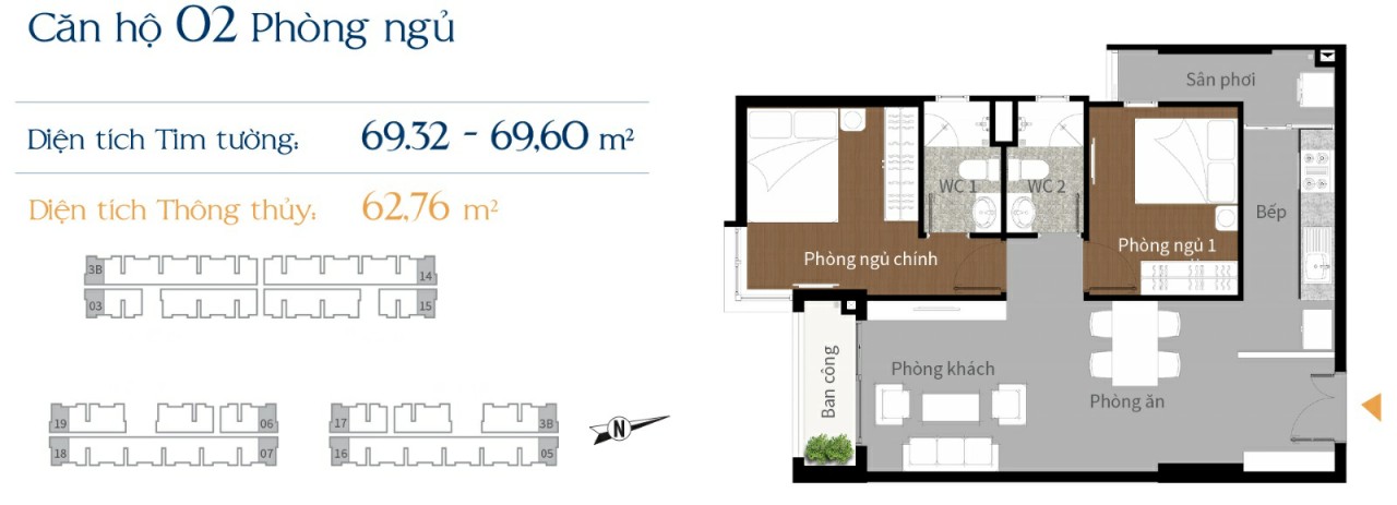 Cập Nhật Căn Hộ Cơ Bản và Full Nội Him Lam Phú An (69m2, 2PN, 2WC) Giá 2.6 Tỷ Tháng 10/07/2024. Liên - Ảnh 4