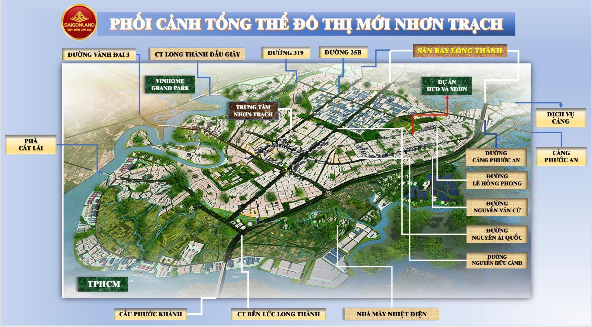 BĐS Saigonland Nhơn Trạch chuyên Mua bán Đất Nền Nhơn Trạch - Hud - XDHN - ECOSUN - Đất nền sân bay - Ảnh 3