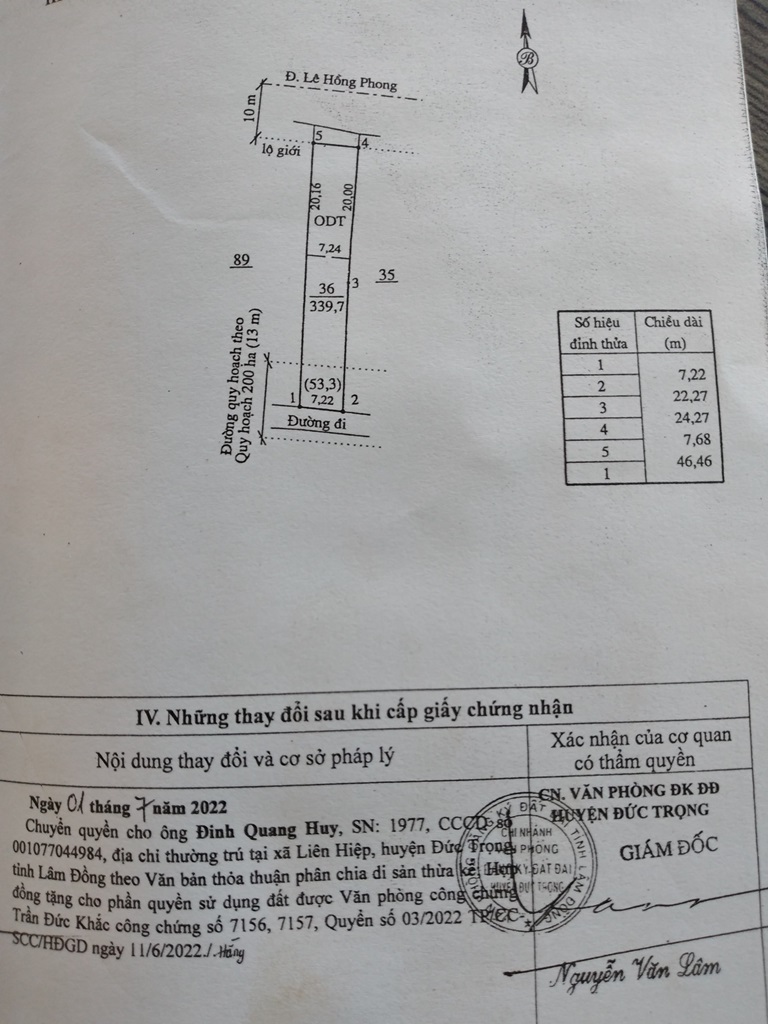 Đất Đẹp - Giá Tốt - Chính Chủ Cần Bán Lô Đất Vị Trí Đẹp Tại Thị Trấn Liên Nghĩa , Đức Trọng Lâm Đồng - Ảnh 1