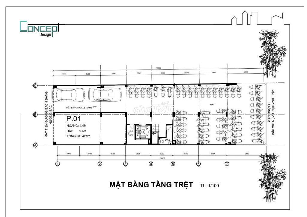 CHO THUÊ MẶT BẰNG, MẶT TIỀN ĐƯỜNG BẠCH ĐẰNG, PHƯỜNG 2, QUẬN TÂN BÌNH, HCM. - Ảnh 2