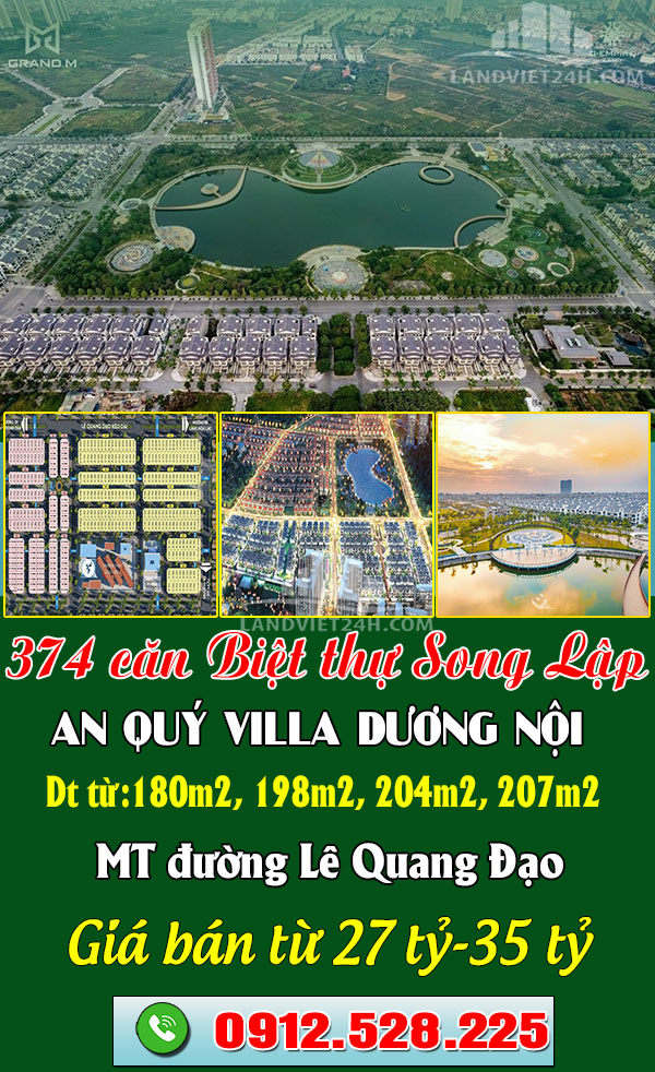 BÁN BIỆT THỰ AN QUÝ VILLA DƯƠNG NỘI HÀ ĐÔNG - Ảnh chính