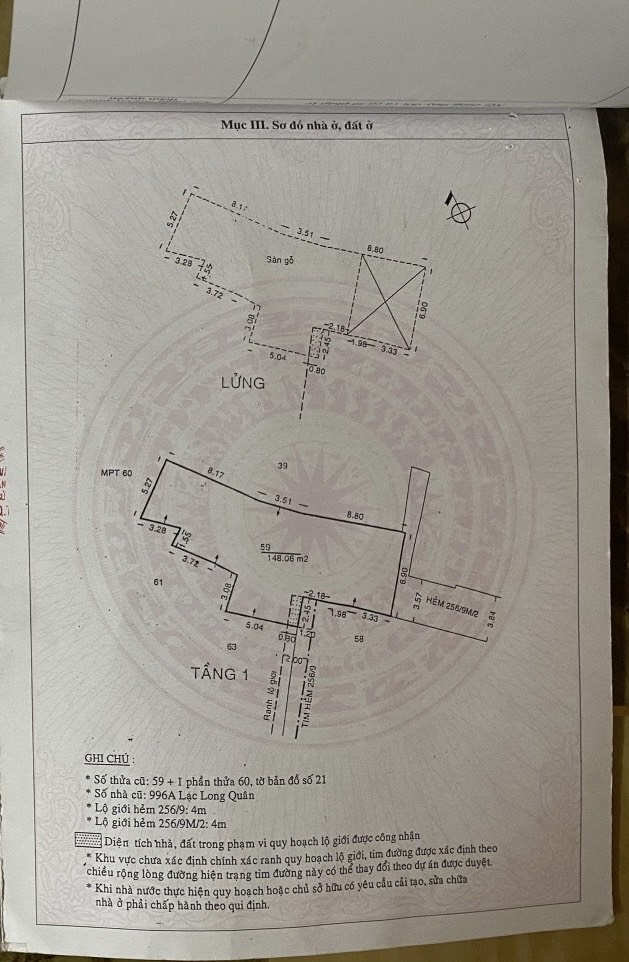 Chính Chủ Bán Nhà Mặt Tiền 996 -  Đường Lạc Long -  Phường 8 - Quận Tân Bình - TP.Hồ Chí Minh - Ảnh 3