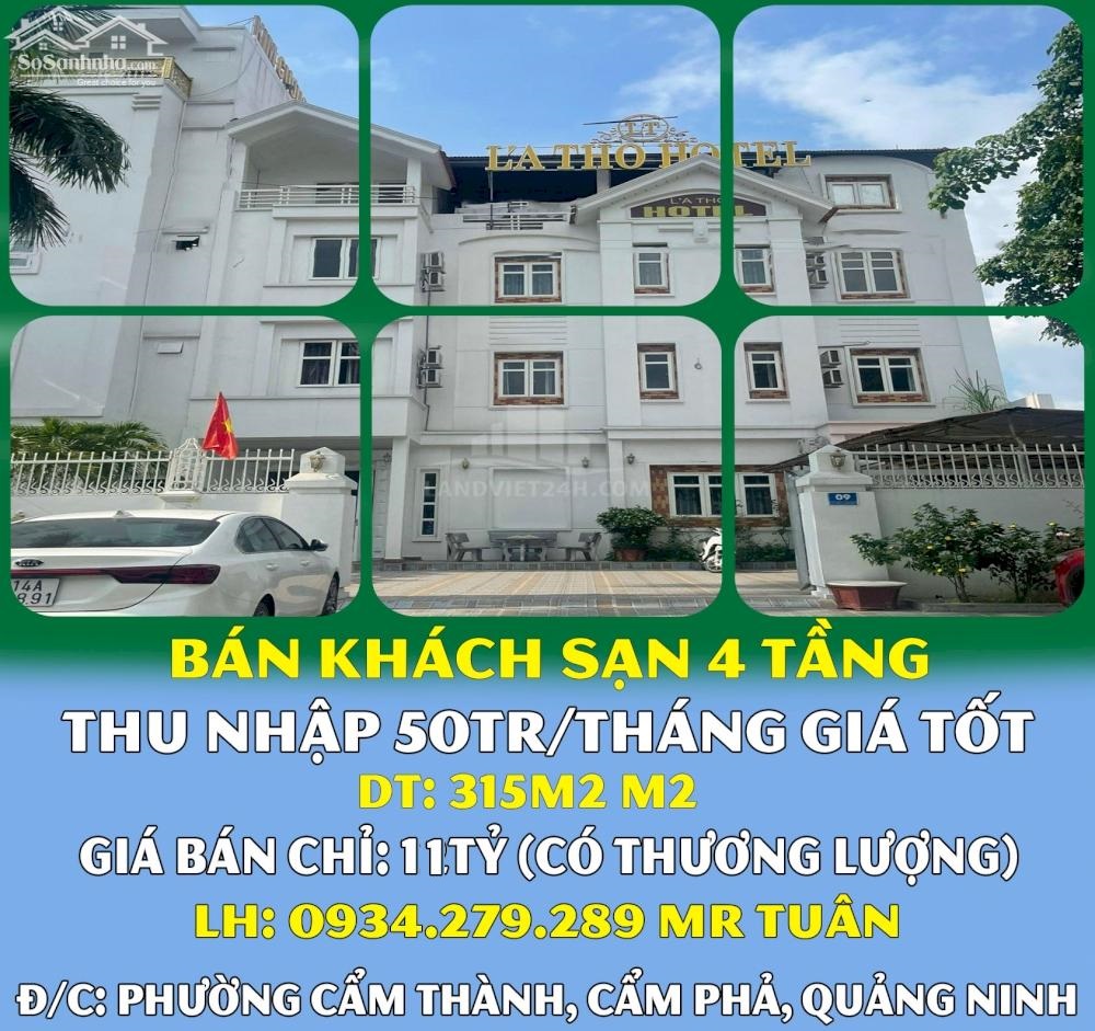 ⭐Bán khách sạn 4 tầng thu nhập 50tr/th, giá tốt nhất khu vực Cẩm Phả, Quảng Ninh, 11 tỷ; 0934279289 - Ảnh chính