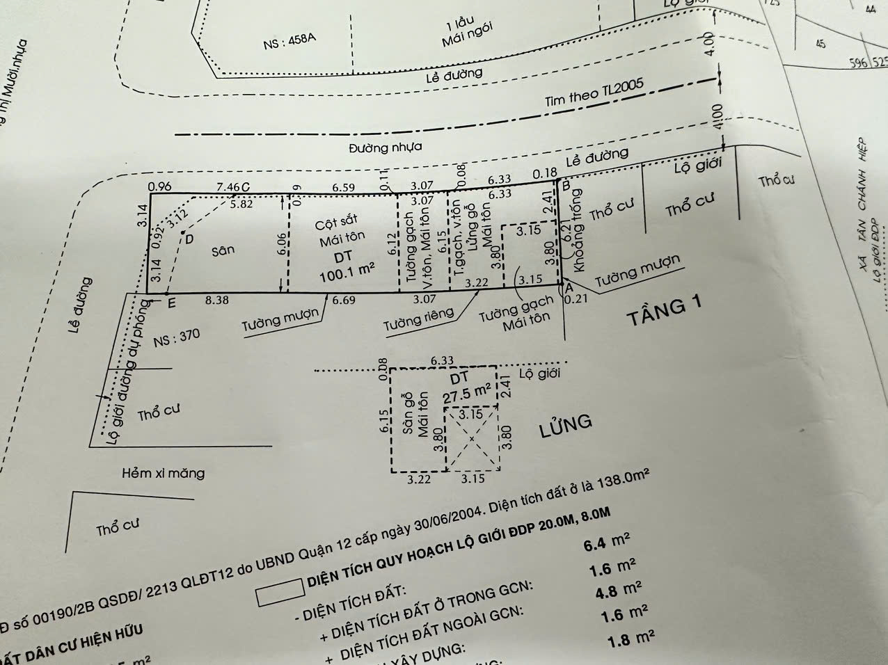 Bán Nhà 2 Mặt Tiền 6x28m giá 15 tỷ  Đường Dương Thị Mười, P. Tân Thới Hiệp, Quận 12 - Ảnh chính