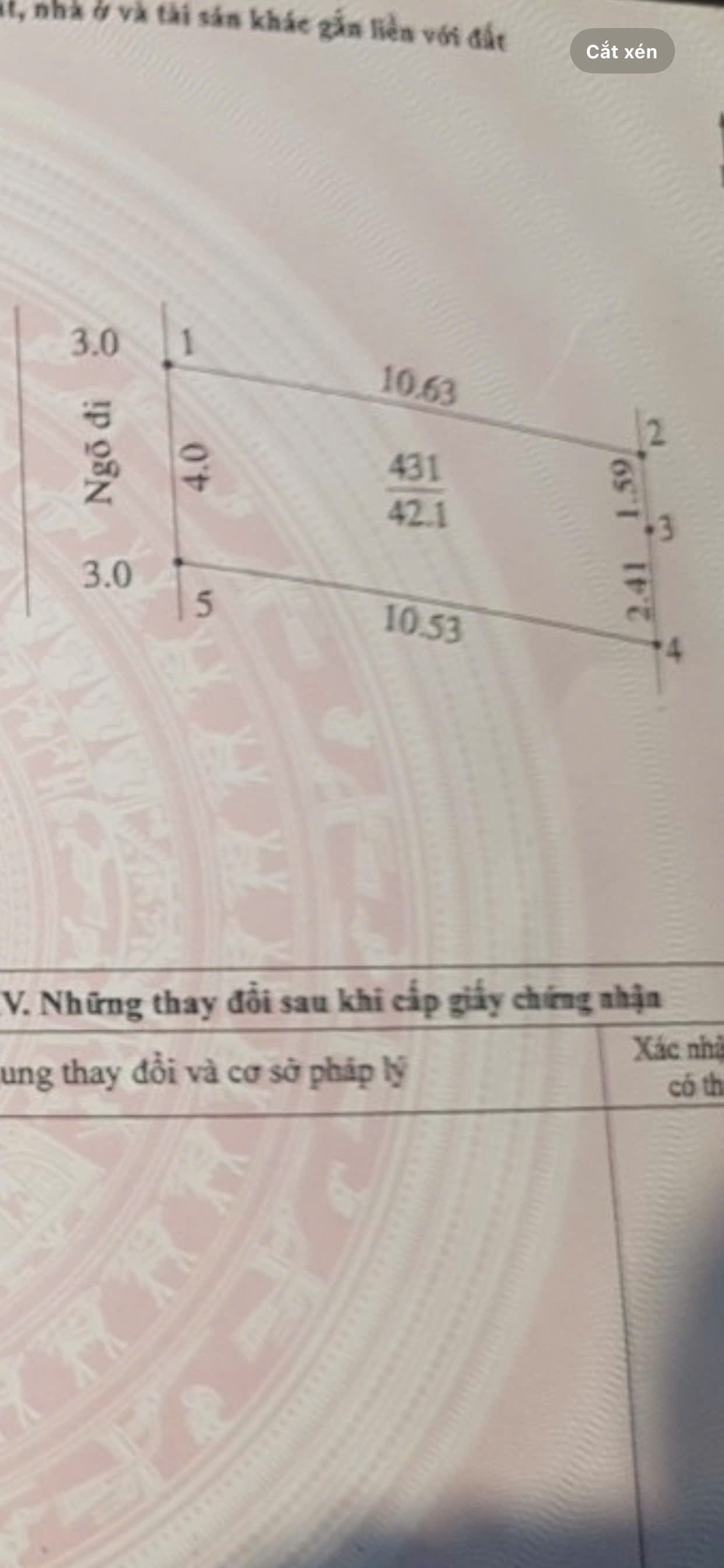 cc gửi bán 42,1m ngọc hoà  giáp chúc sơn đường ô tô đỗ cửa giá 1x tỉ - Ảnh chính