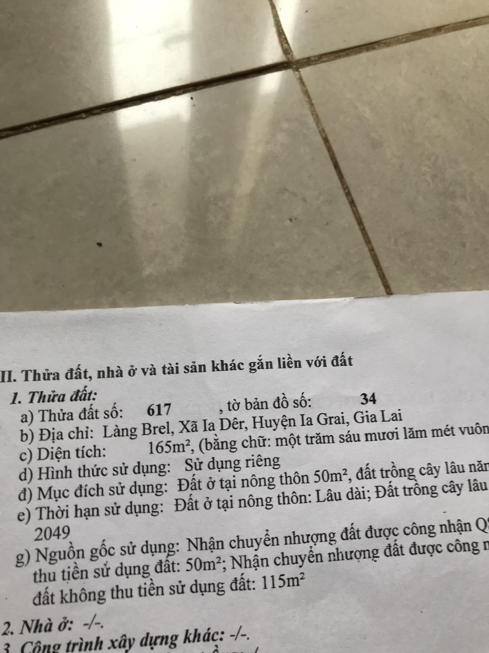 ĐẤT ĐẸP – GIÁ TỐT - CHÍNH CHỦ CẦN BÁN LÔ ĐẤT TẠI  xã la dêr, huyện ia grai, gia lai - Ảnh chính