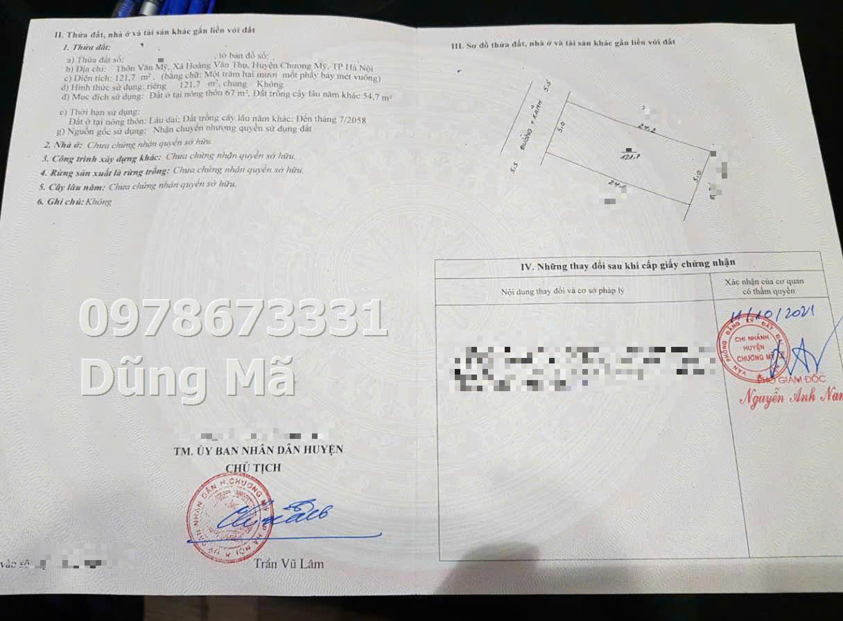 CHÍNH CHỦ BÁN LÔ ĐẤT 121,7M TĐC HOÀNG VĂN THỤ-CHƯƠNG MỸ - Ảnh 1