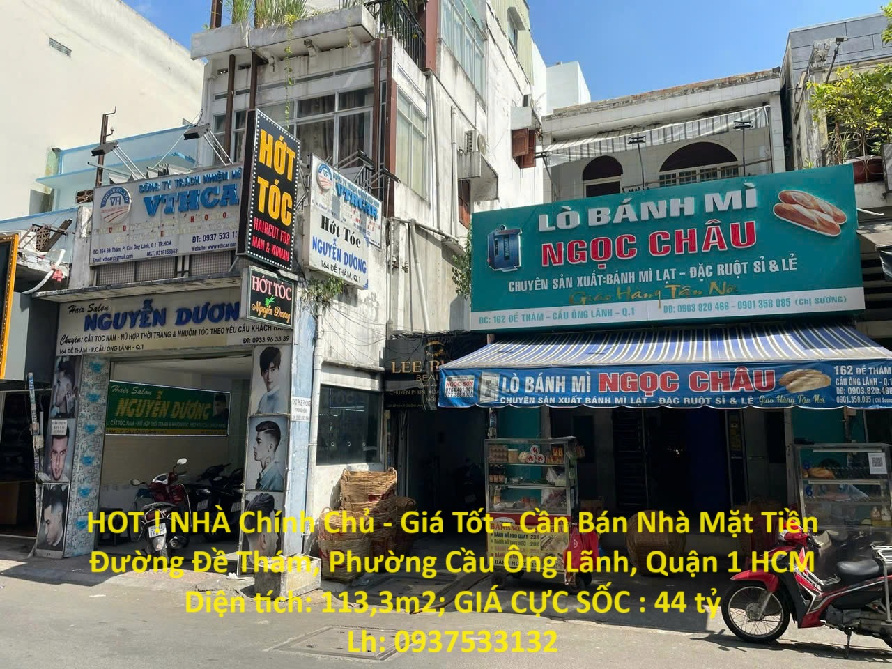 HOT ! NHÀ Chính Chủ - Giá Tốt - Cần Bán Nhà Mặt Tiền Đường Đề Thám, Phường Cầu Ông Lãnh, Quận 1 HCM - Ảnh chính