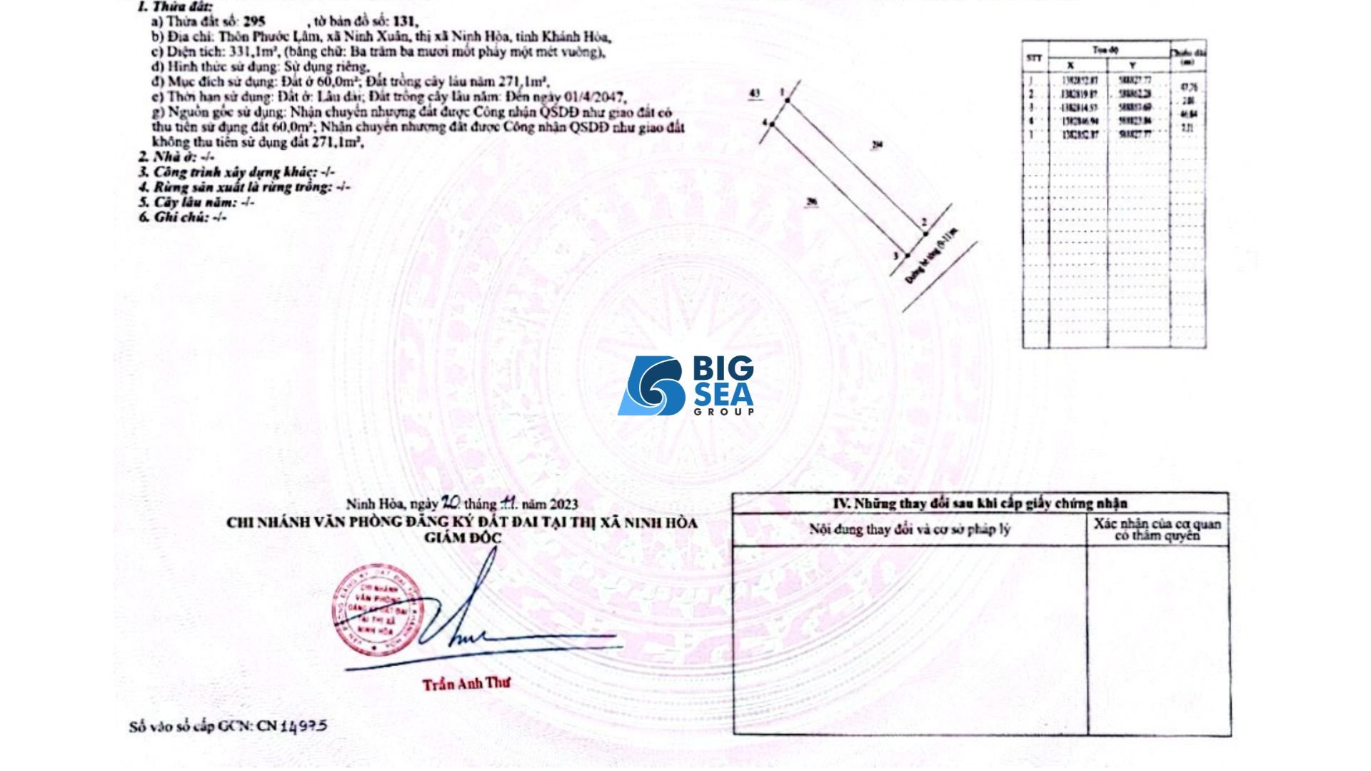 Cần bán gấp Lô đất Khánh Hòa 331,1m2 đã có sẵn 60m2 đất ở giá tốt nhất thị trường - Ảnh 3