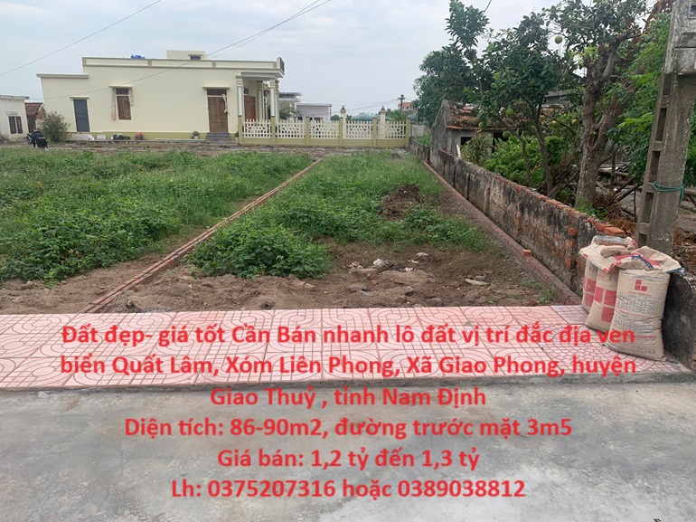 Đất đẹp- giá tốt Cần Bán nhanh lô đất vị trí đắc địa ven biển Quất Lâm, tỉnh Nam Định - Ảnh chính