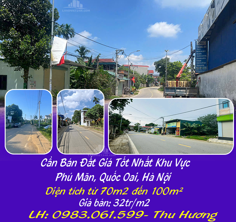 Cần Bán Đất Giá Tốt Nhất Khu Vực Phú Mãn, Quốc Oai - Ảnh chính