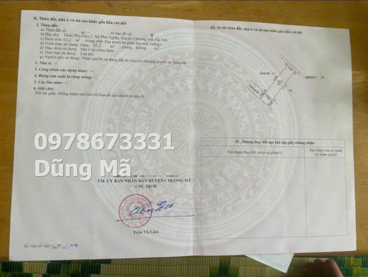 BÁN LÔ ĐẤT GIÁ RẺ GIÁ ĐẦU TƯ 63,2M GẦN NGAY KHU CÔNG NGHIỆP PHÚ NGHĨA-CHƯƠNG MỸ - Ảnh 2