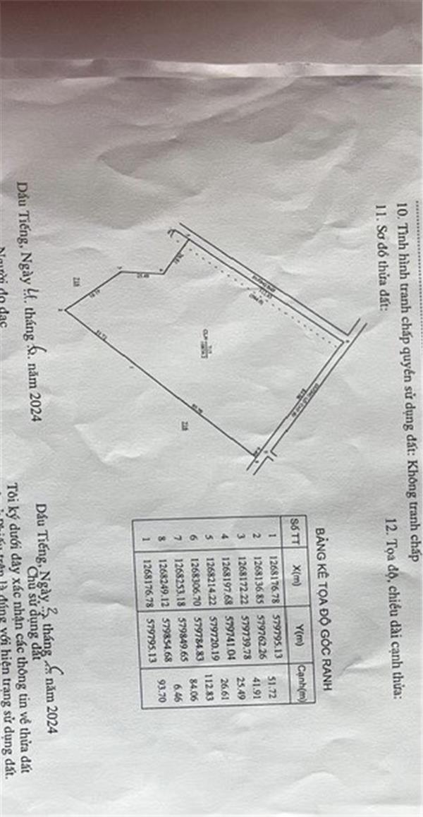 Cần bán lô đất 10,820 m² tại xã Minh Hòa, Dầu Tiếng, Bình Dương - 2 mặt tiền 115x80m! - Ảnh chính