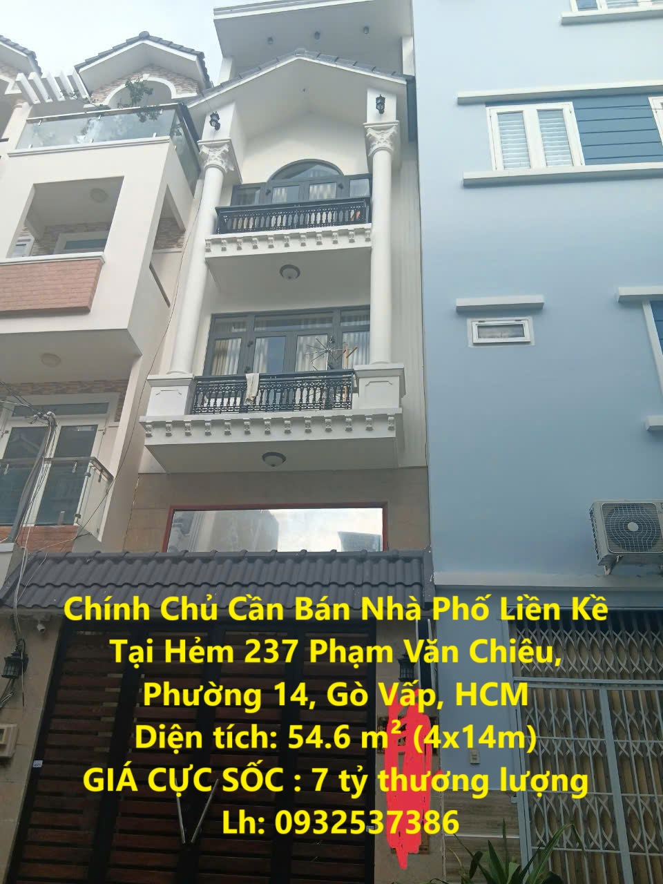 Chính Chủ Cần Bán Nhà Phố Liền Kề Tại Hẻm 237 Phạm Văn Chiêu, Phường 14, Gò Vấp, HCM - Ảnh chính