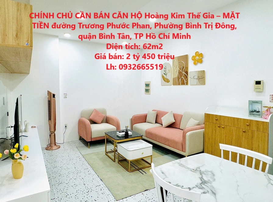 CHÍNH CHỦ CẦN BÁN CĂN HỘ Hoàng Kim Thế Gia – MẶT TIỀN Trương Phước Phan – GIÁ HẤP DẪN - Ảnh chính